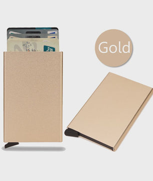 RFID Kaarthouder Portemonnee - Slank Metalen Pop-Up Wallet voor Heren & Dames