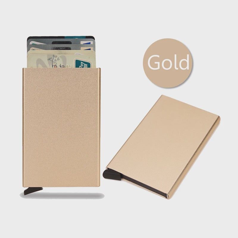 RFID Kaarthouder Portemonnee - Slank Metalen Pop-Up Wallet voor Heren & Dames