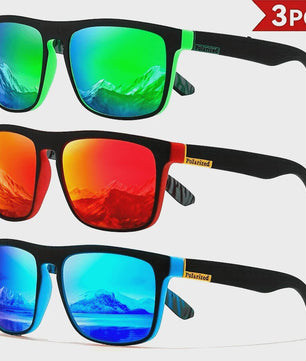 4x Klassieke Gepolariseerde Sport Zonnebril Heren Dames - Lichtgewicht PC Frame UV400