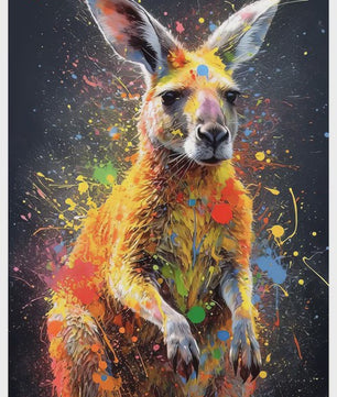 Abstracte Dieren Canvas Poster: Leeuw, Tijger, Aap, Uil - Muurdecoratie Woonkamer
