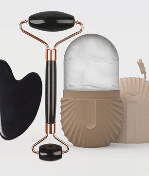 Gezichtsroller & IJsroller Set: Luxe Huidverzorging met Gua Sha Tool