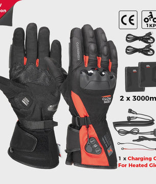 KEMIMOTO Verwarmde Motorhandschoenen - Waterdicht, Oplaadbaar & Warm voor de Winter