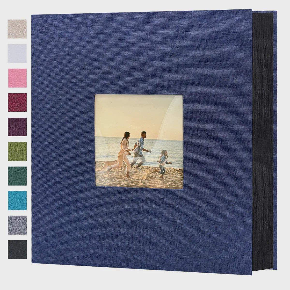 Linnen Fotoalbum voor 600 Foto's 4x6 inch met Venster & Horizontale/Verticale Insteekvakken
