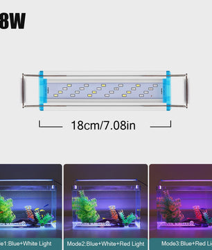Super Bright LED Aquarium Lamp - Verstelbare Clip-on Verlichting voor Planten & Vissen (18-70cm)