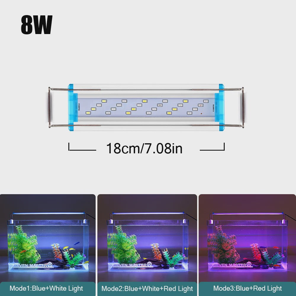 Super Bright LED Aquarium Lamp - Verstelbare Clip-on Verlichting voor Planten & Vissen (18-70cm)