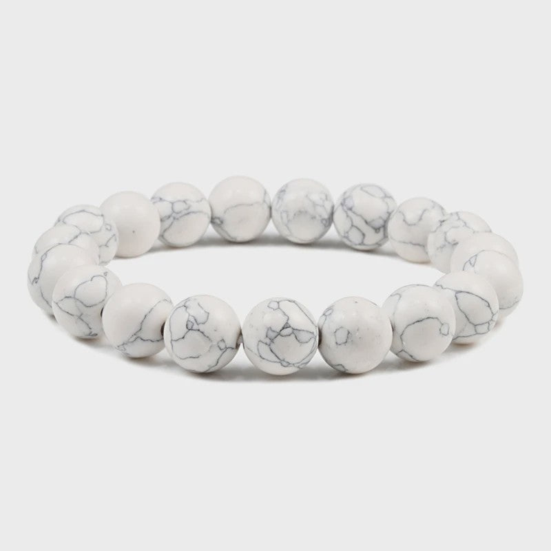 Elastische Charm Armband met Natuursteen Kralen: Lavasteen & Tijgeroog (6/8/10mm) - Voor Dames en Heren
