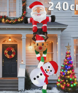 Opblaasbare Kerstman 1.5M - Feestelijke Tuindecoratie met LED Verlichting