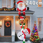Opblaasbare Kerstman 1.5M - Feestelijke Tuindecoratie met LED Verlichting
