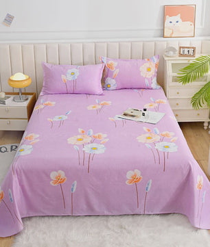 Rood Bloemenprint Top Sheet - Diverse Maten - 150x200 cm
