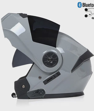 Modulaire Motorhelm Unisex met Dubbel Vizier & Bluetooth - DOT Gecertificeerd