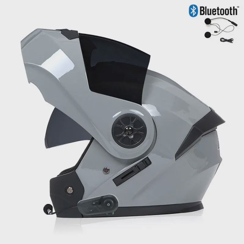 Modulaire Motorhelm Unisex met Dubbel Vizier & Bluetooth - DOT Gecertificeerd