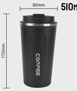RVS Thermo Koffiebeker - Lekvrij Reizen - 380/510ML