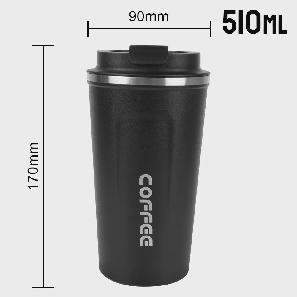RVS Thermo Koffiebeker - Lekvrij Reizen - 380/510ML
