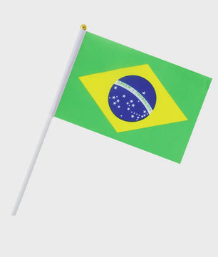 Ukraine Wapperende Handvlag 14x21cm met Witte Stok - Feestdecoratie & Evenementen