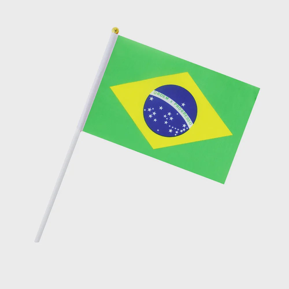 Ukraine Wapperende Handvlag 14x21cm met Witte Stok - Feestdecoratie & Evenementen