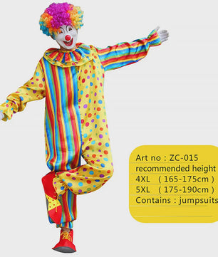 Grappig Clown Kostuum Heren - Joker & Magiër Outfit voor Feest & Optreden