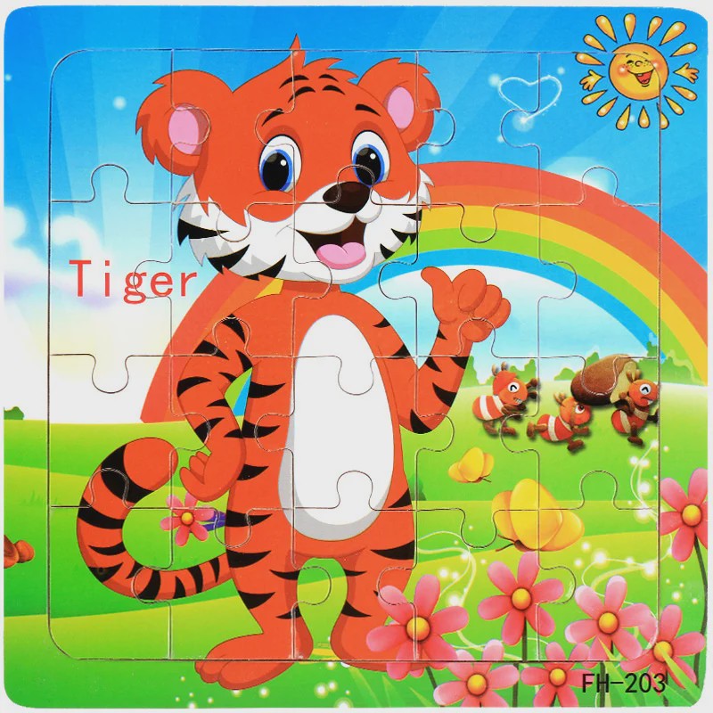 Houten 3D Puzzel Set - 20 Stuks - Dieren & Voertuigen - Educatief Montessori Speelgoed voor Kinderen 3-6 Jaar