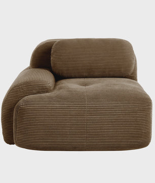 Moderne Corduroy Fauteuil Zonder Armleuningen met Kussen - SediaXL