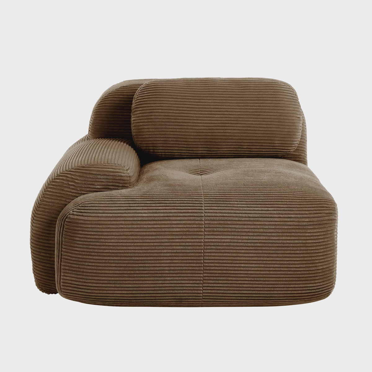 Moderne Corduroy Fauteuil Zonder Armleuningen met Kussen - SediaXL
