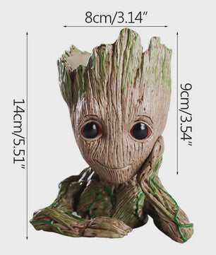 Groot Plantenpot & Decoratief Figuur - Leuke Woondecoratie