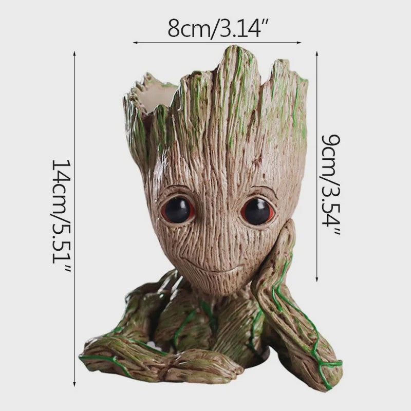 Groot Plantenpot & Decoratief Figuur - Leuke Woondecoratie