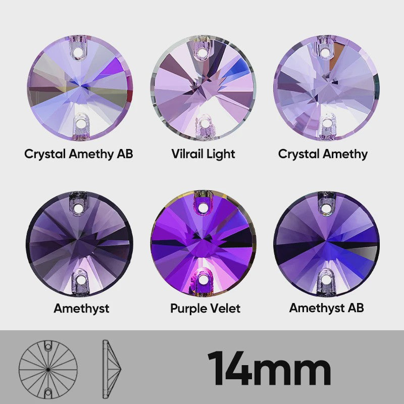 Paarse Strass Steentjes Platte Achterkant - Glas Kristal voor Kleding & Tassen DIY
