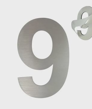 RVS Huisnummer 76mm of 152mm - Modern Zilverkleurig Adresbord