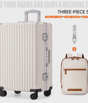Aluminium Koffer met USB & Combinatieslot - Rolbaar Reiskoffer in Diverse Maten (20-28 inch)