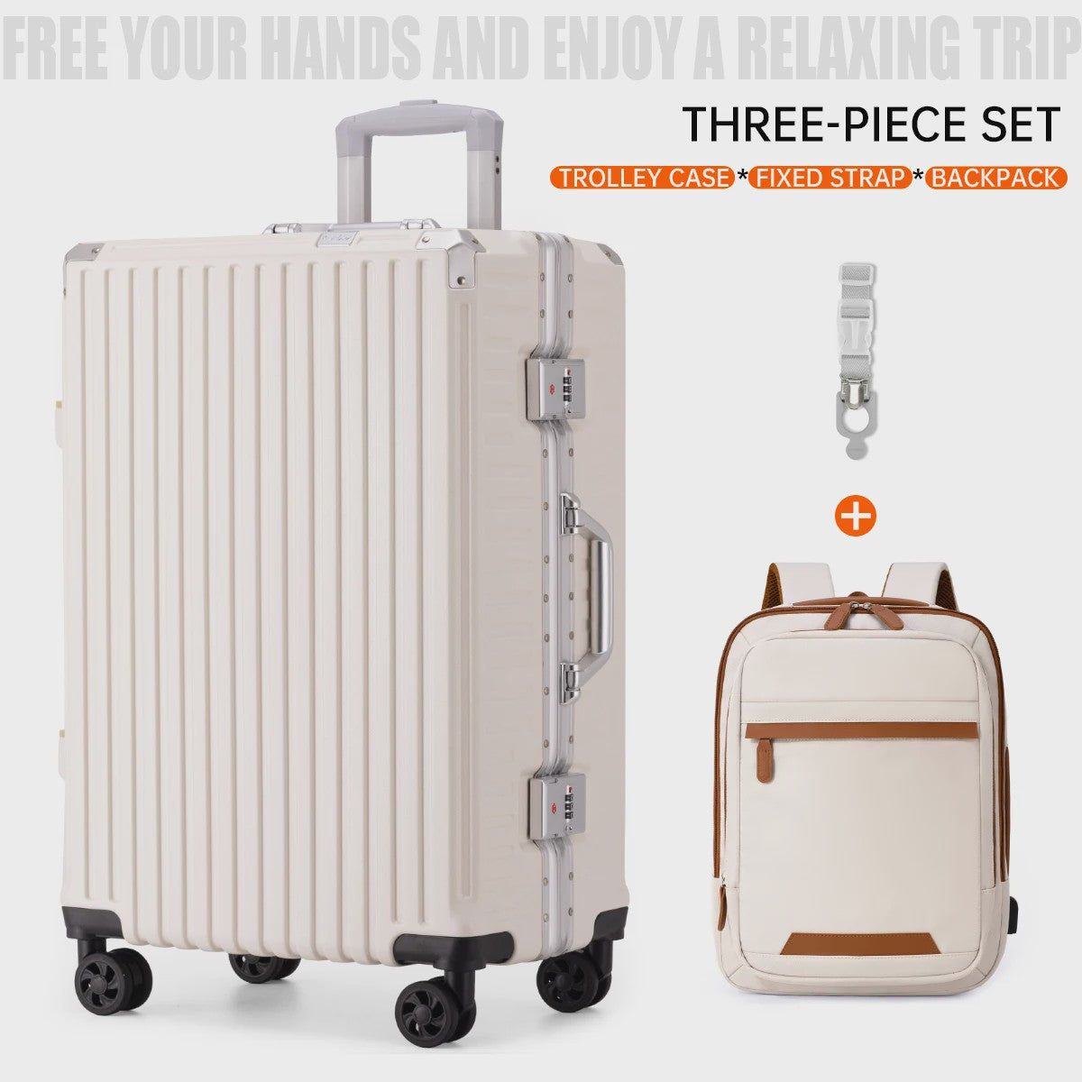 Aluminium Koffer met USB & Combinatieslot - Rolbaar Reiskoffer in Diverse Maten (20-28 inch)