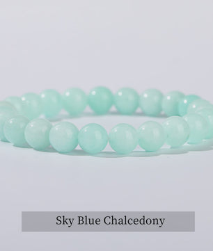 Natuurstenen Armband Dames - Elastisch, Blauw, Yoga & Healing Sieraden