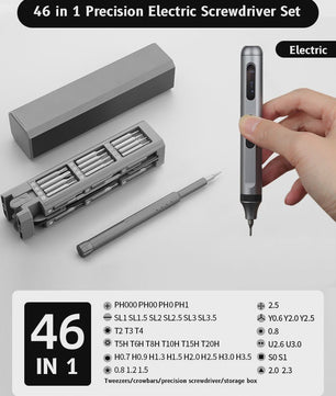 Multifunctionele Precisie Schroevendraaier Set 46-in-1 voor Telefoon, Laptop & Elektronica Reparatie