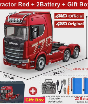 RC Tractor Truck Scania 770S 1:18 - Officieel Gelicenseerd met Licht & Geluid