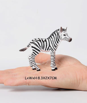 Realistische Wilde Dieren Figuren Set: Okapi, Giraf, Gnu & Zebra - Educatief Speelgoed voor Kinderen