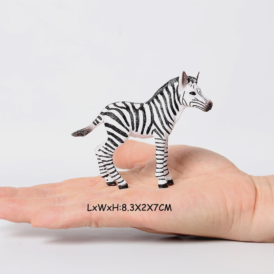Realistische Wilde Dieren Figuren Set: Okapi, Giraf, Gnu & Zebra - Educatief Speelgoed voor Kinderen