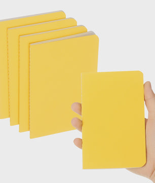 Set van 4/6 Mini A6 Notitieboekjes - Kraft Paper, Gelinieerd, Draagbaar Memo Pad