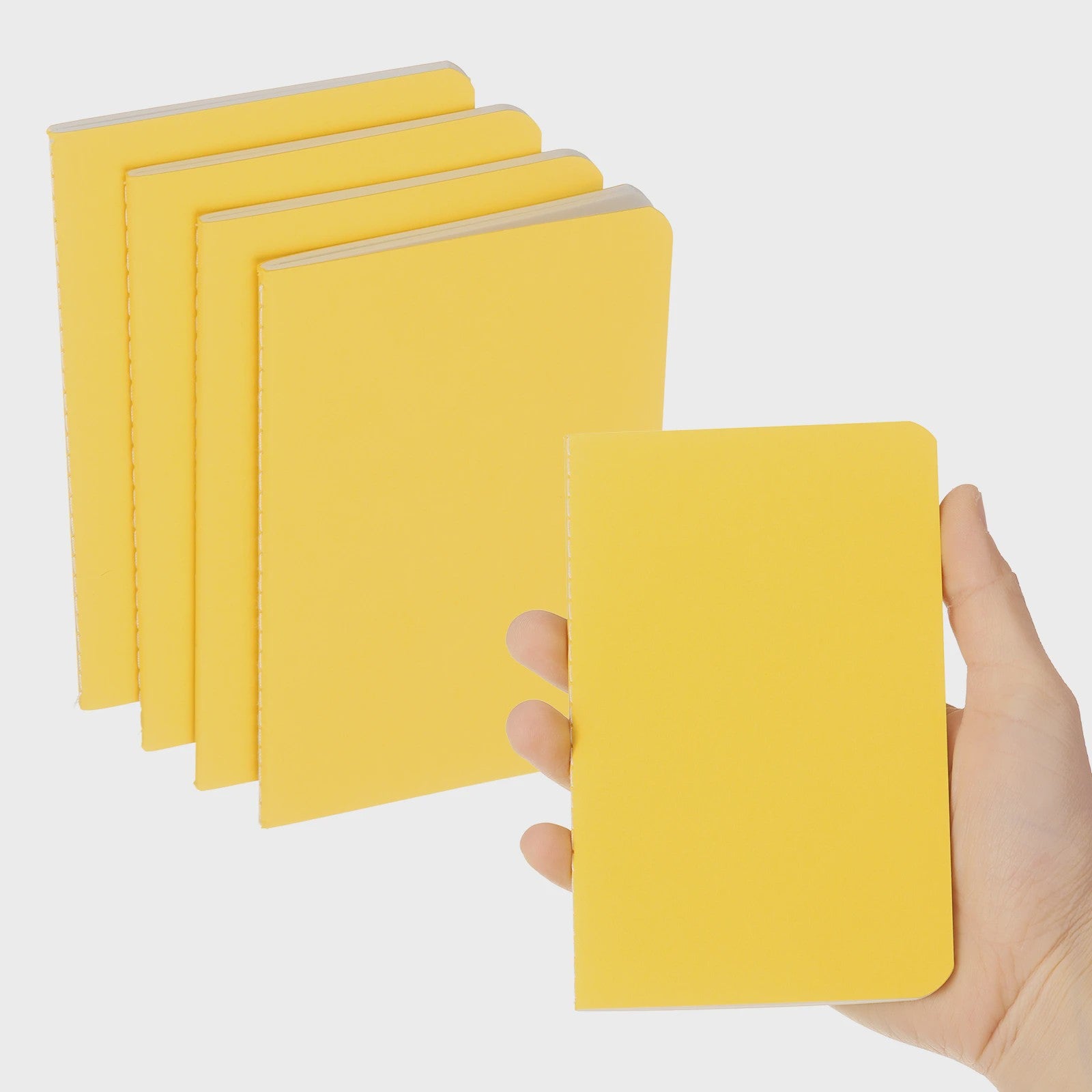 Set van 4/6 Mini A6 Notitieboekjes - Kraft Paper, Gelinieerd, Draagbaar Memo Pad
