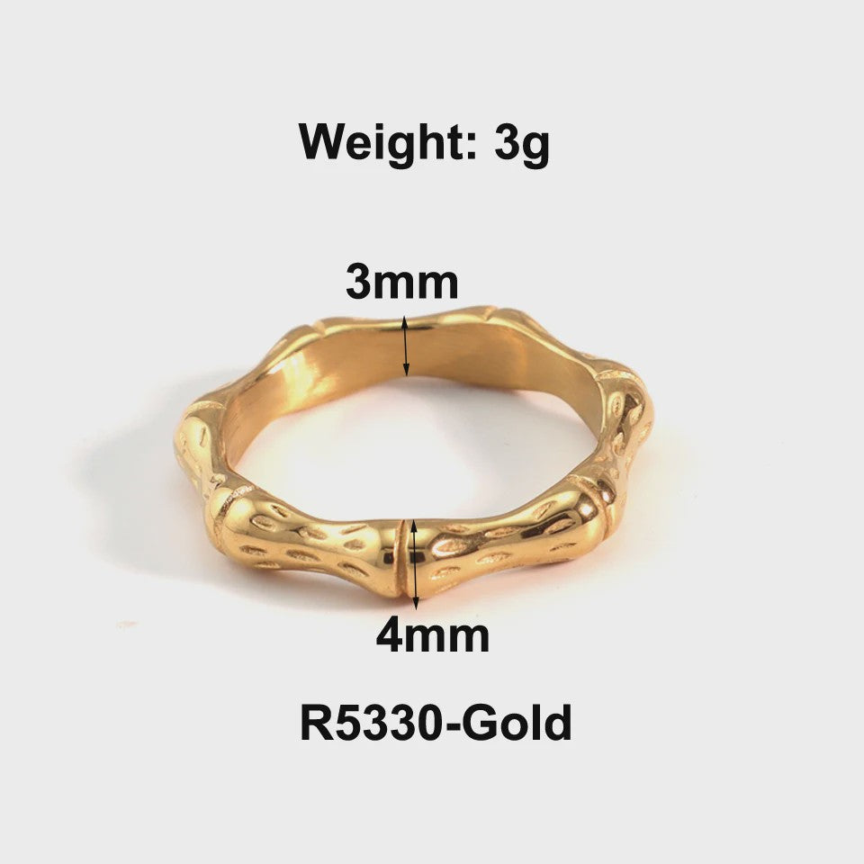 Nieuw Design Geometrische Kralen Ring - Roestvrij Staal Dames Sieraden