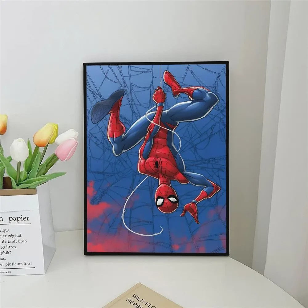 Frameloze Spiderman Poster - Marvel Kunst Print voor Woonkamer, Slaapkamer, Bar