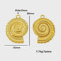 Set van 4 Gouden Bedeltjes: Zon, Hart, Schelp, Vis & Cactus - Roestvrij Staal 18k Goud PVD - DIY Sieraden Maken