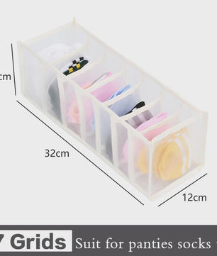 Opvouwbare Lade Organizer Set voor Ondergoed, Sokken en BH's - Mesh Opbergdozen