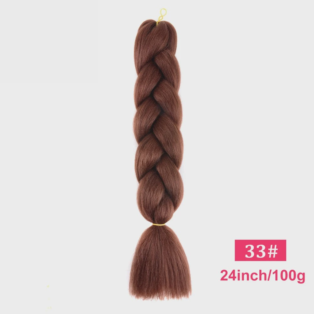 24 Inch Jumbo Braids Haarverlenging - Synthetisch Vlecht Haar in Kleurrijke Tinten