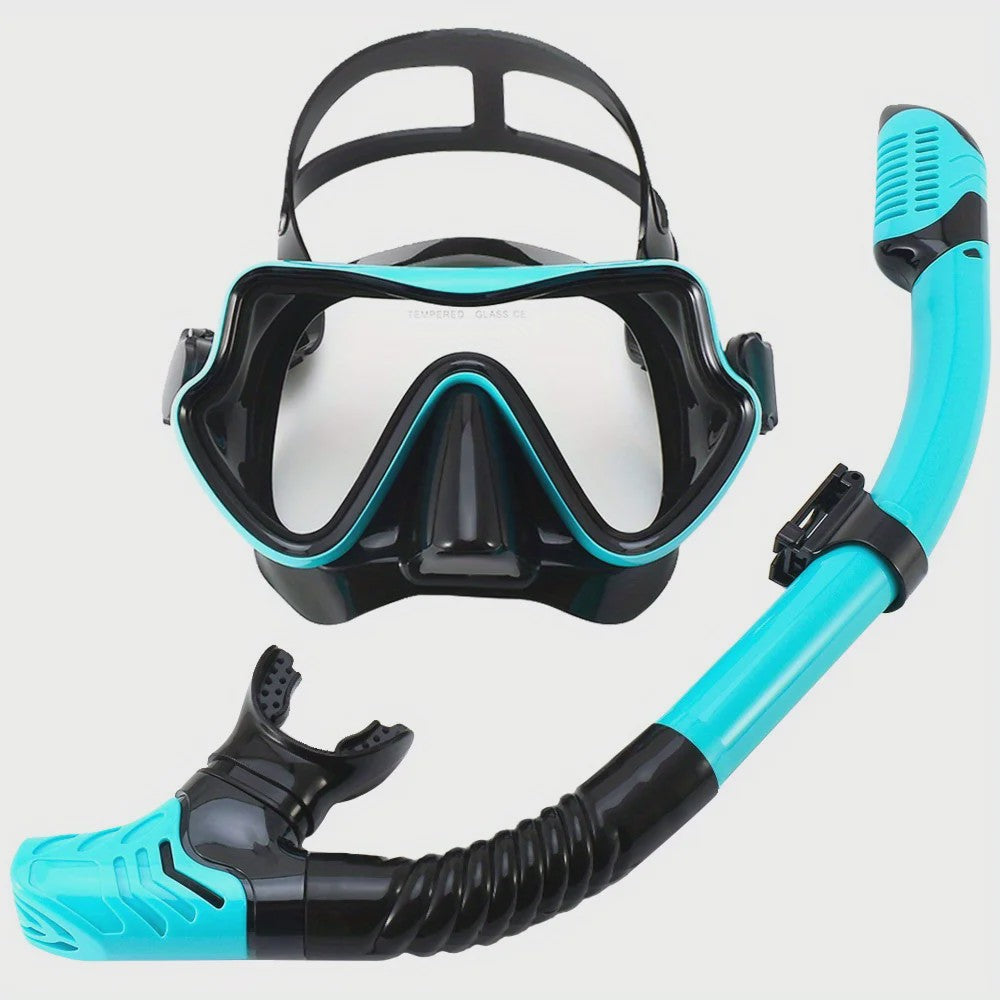 Professionele Duikbril en Snorkel Set voor Volwassenen - Panoramisch Gehard Glas