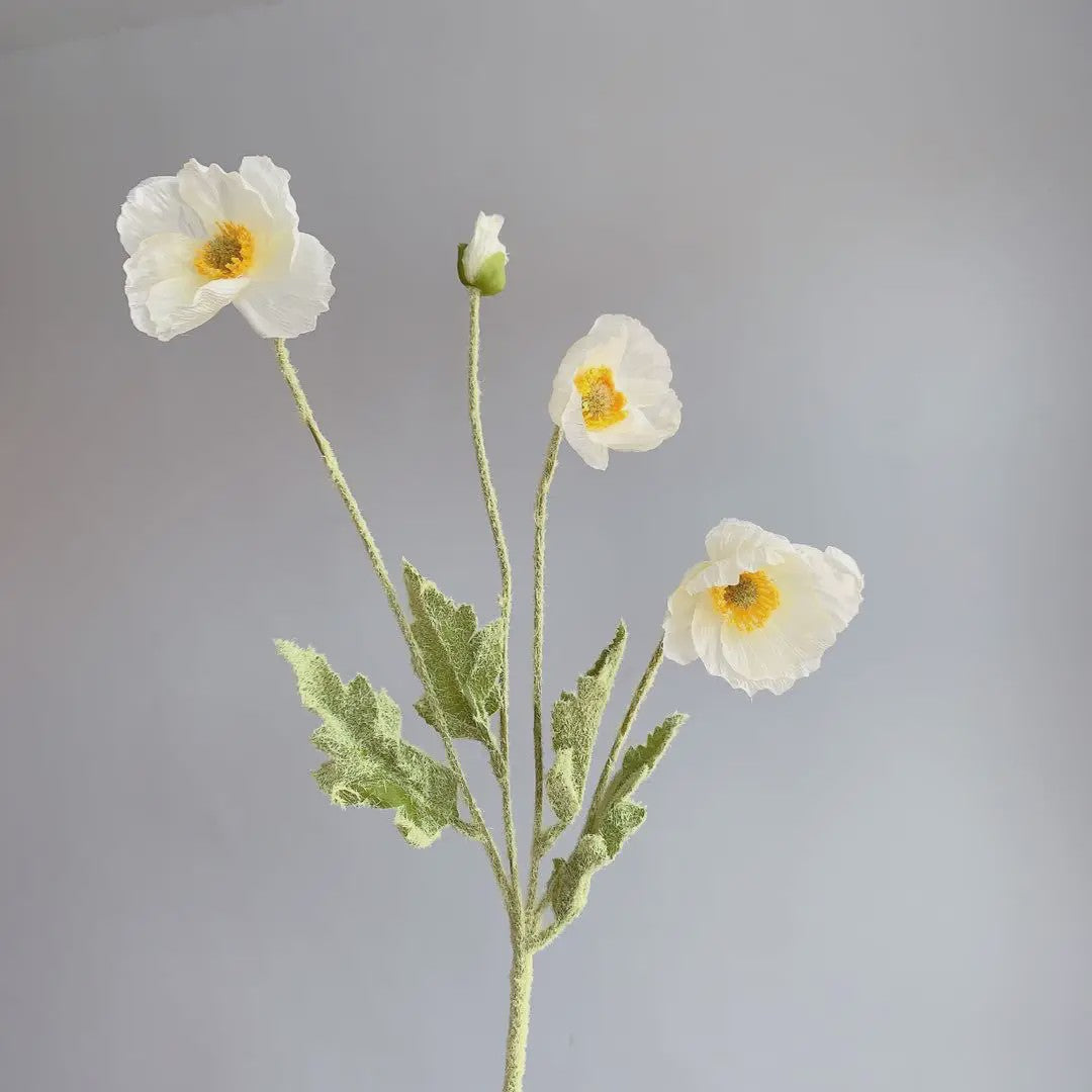 Kunstboeket Klaprozen (4 Stelen) - Realistische Nepbloemen voor Huisdecoratie, Tuin, Feest & DIY