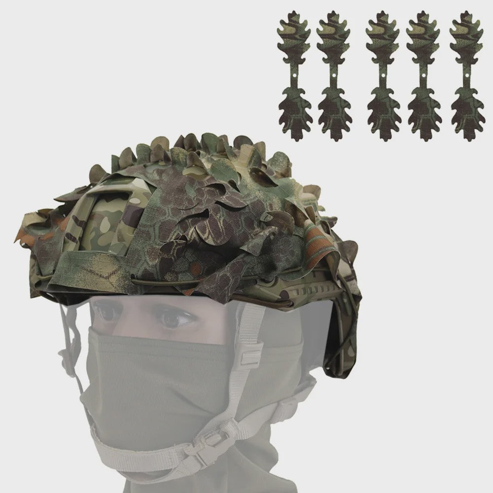 Tactische FAST Helm Cover met Laser Cutting 3D Camouflage - Jacht & Outdoor Accessoires