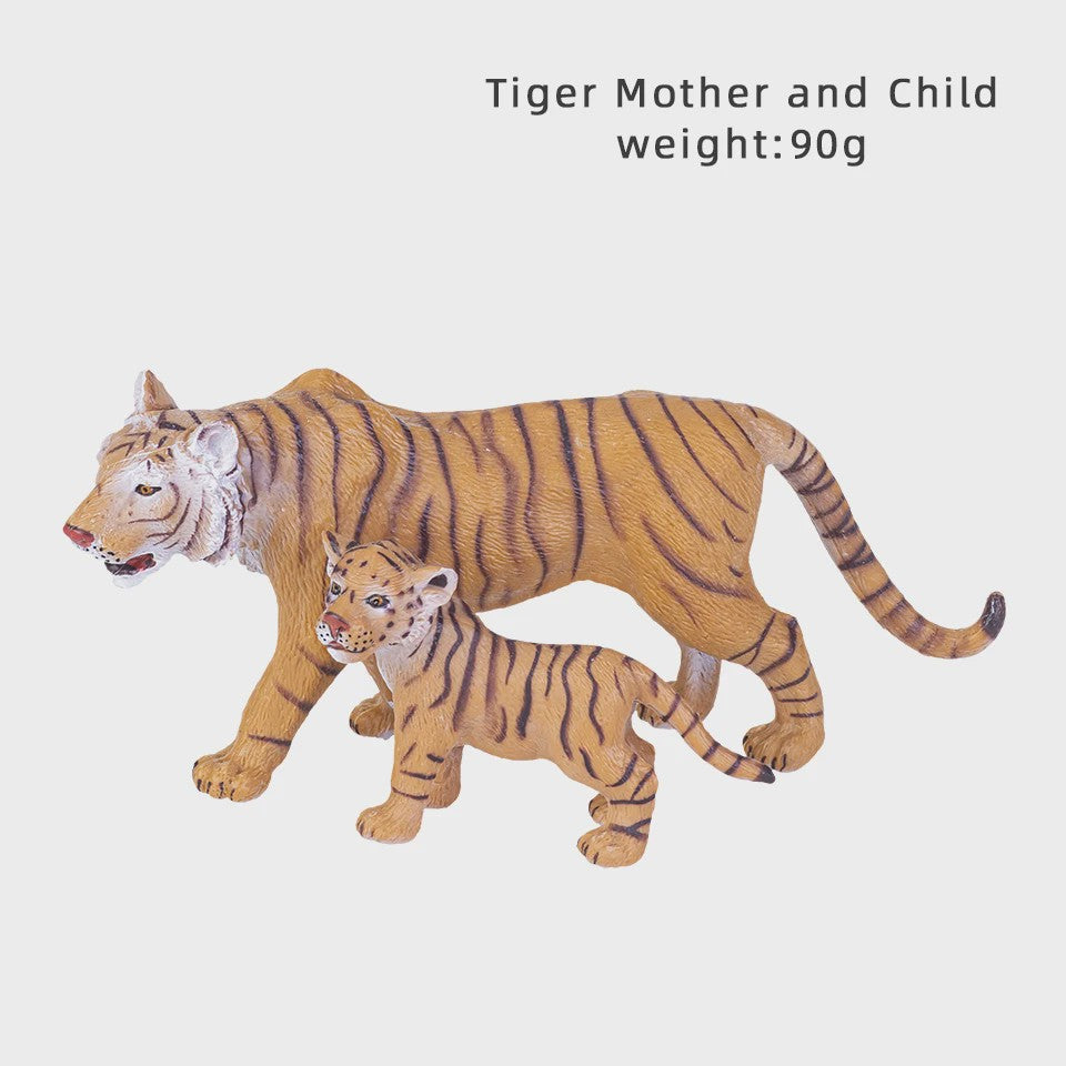 Realistische Wild Animal Speelgoed Set: Olifant, Leeuw, Cheetah, Tijger - Educatief Cadeau