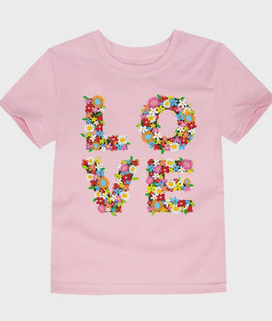 Schattig Katoenen T-shirt Meisjes met Bloemprint - Maten 2 t/m 14 Jaar