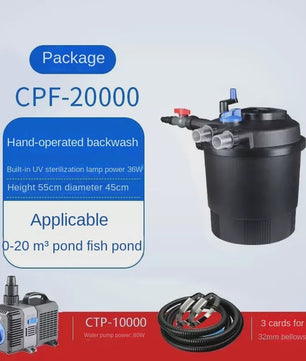 SUNSUN CPA Visvijver Filter Systeem met UV-lamp - Krachtige Watercirculatie voor Koi Vijvers