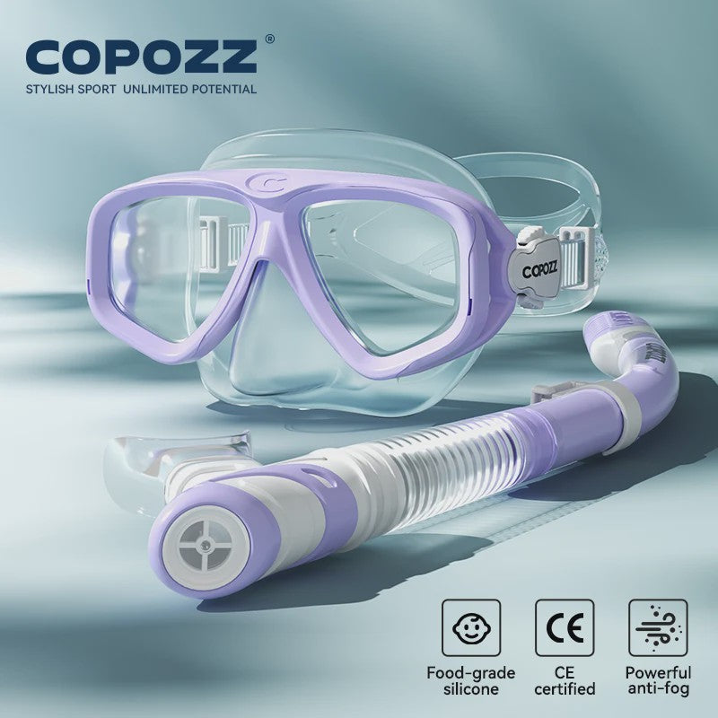 COPOZZ Professioneel Duikmasker & Snorkelset - Anti-condens, Gehard Glas