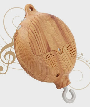 Houten Muziekdoosje Baby Mobiel - Draaiend & Kalmerende Melodieën voor de Babykamer