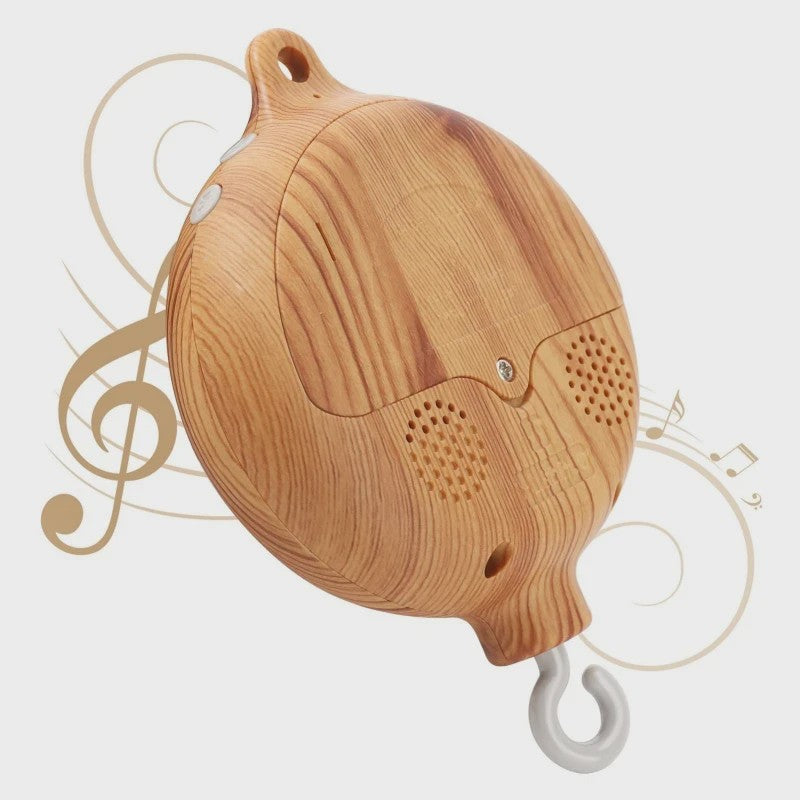 Houten Muziekdoosje Baby Mobiel - Draaiend & Kalmerende Melodieën voor de Babykamer